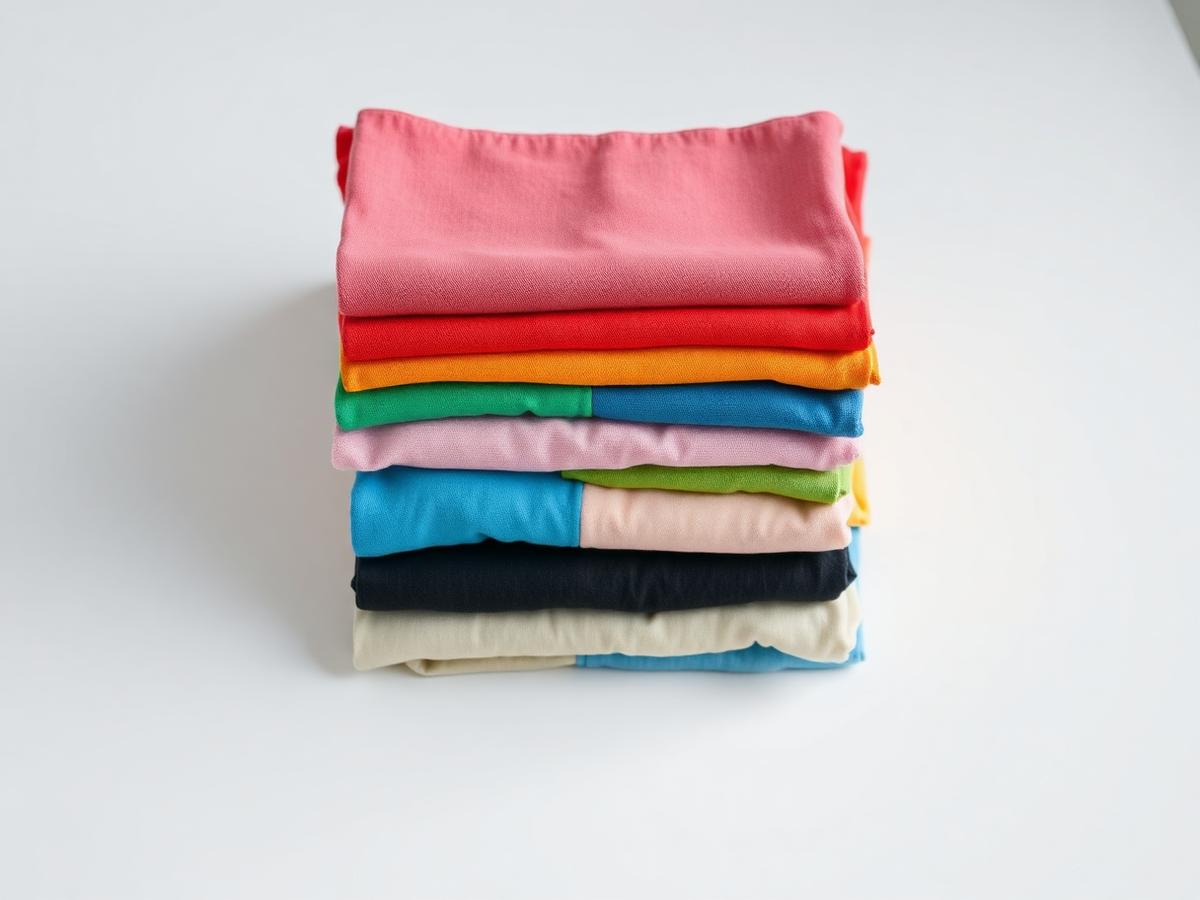 Perfectly folded fresh clothes